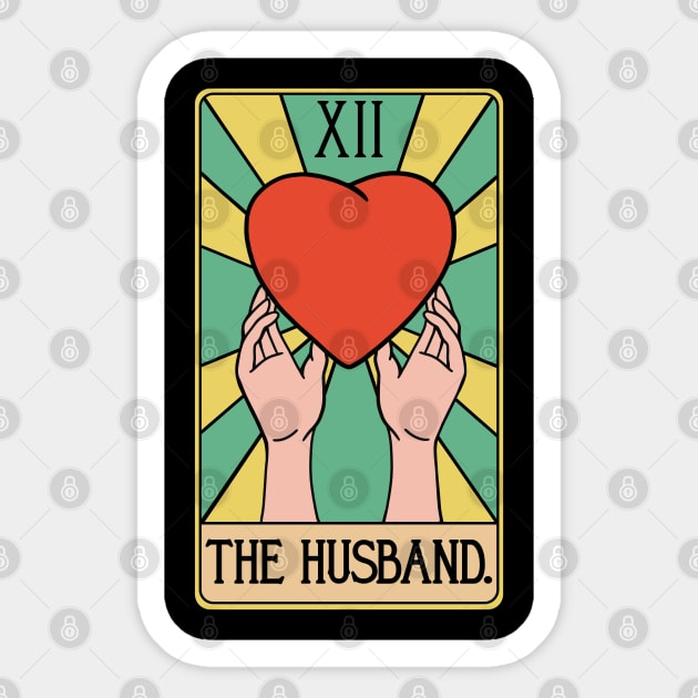 Funny Husband Tarot Card - Hubby Spouse Hubs Better Half Sticker by isstgeschichte